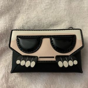 Karl Lagerfeld crossbody card case with chain